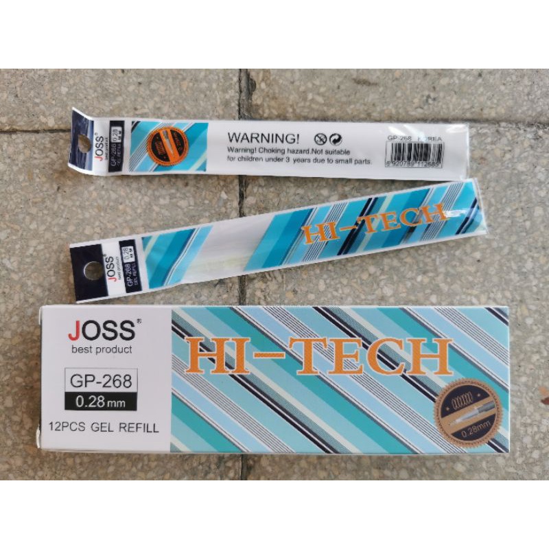 

isi bolpen hitech 0.28 termurah merk joss per 1 dusin