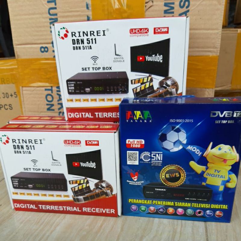 DVB T2 RINREI BODY PLASTIK STB T2 SET TOP BOX TANAKA  EVERCOSS BODY METAL BESI