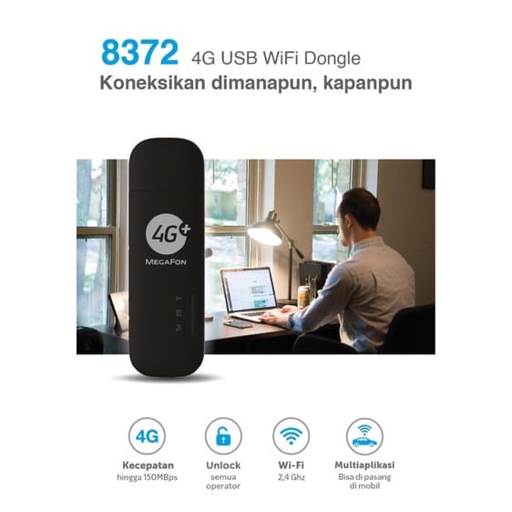 Modem Mifi Megafon E8372 USB 4G LTE Wingle - Unlock All Operator