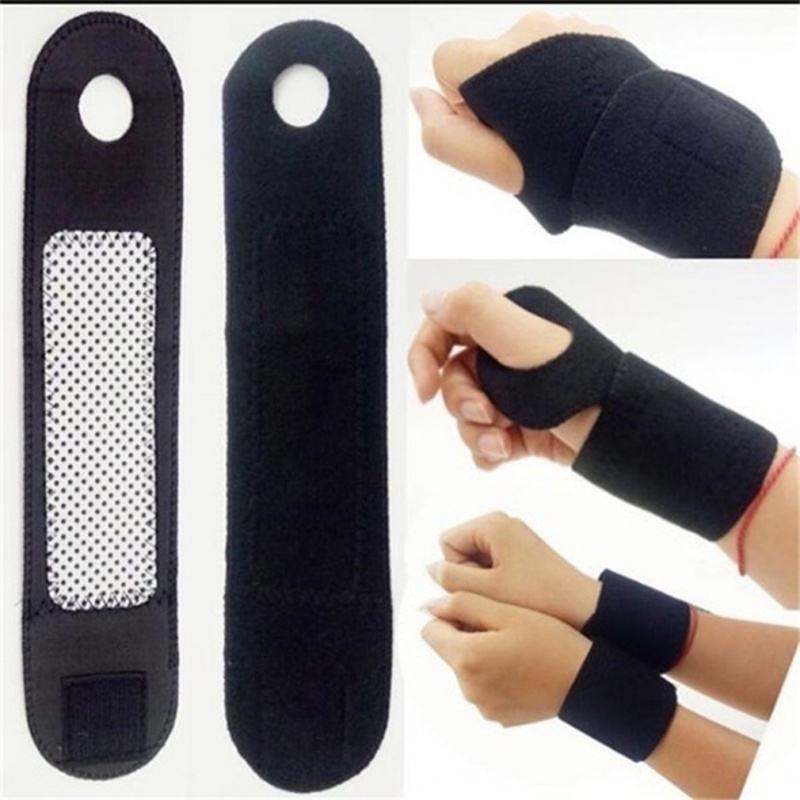 Self-heating Magnet Wrist Support Brace Guard Protector Pad Musim Dingin Tetap Hangat Band Olahraga Pelindung Gear Bracers