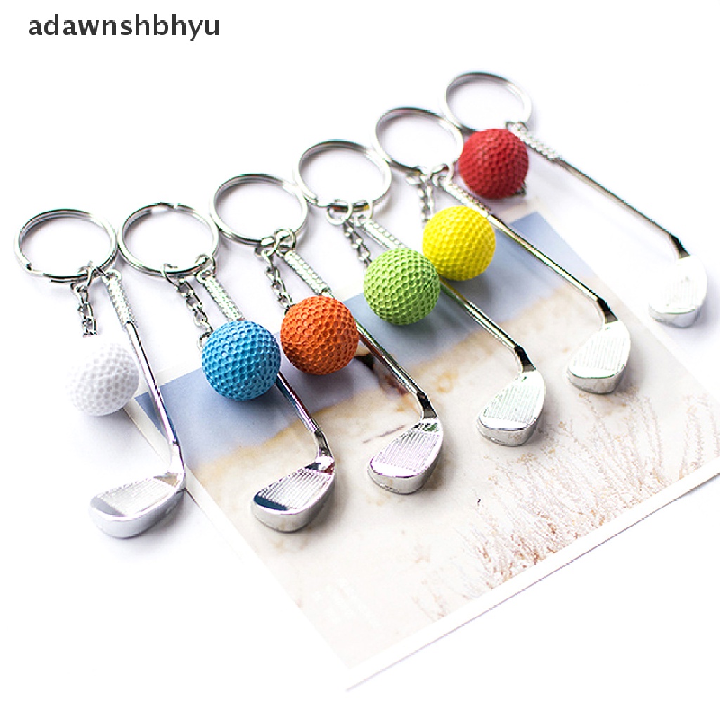 Adawnshbhyu Gantungan Kunci Liontin Bola Golf Ringan Gantungan Kunci Fashion Split Keyring Untuk Pecinta Olahraga ID