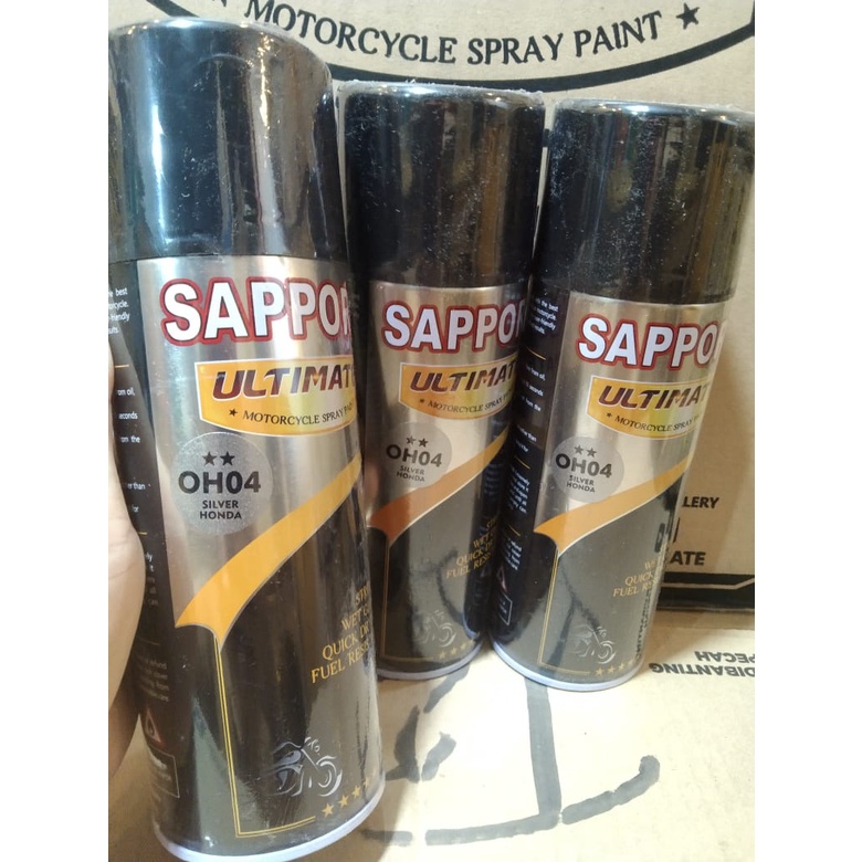 cat spray pilok pilox cat semprot sapporo ultimate saporo ultimate oh04 silver honda silfer silper honda 400ml