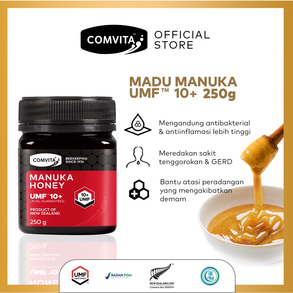 

Comvita Manuka Honey UMF 10+ 250g Madu Asli 100% Murni Alami Original New Zealand 250 g