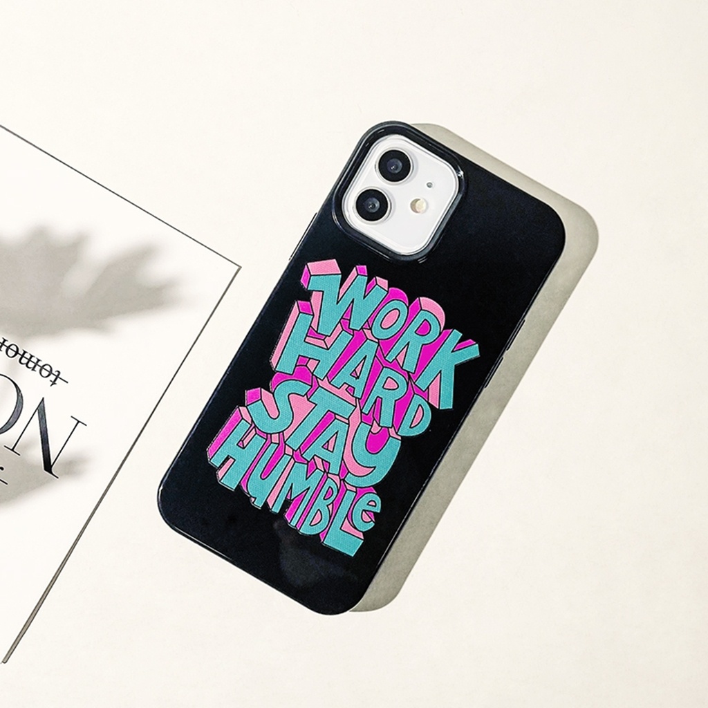 IPHONE Ins Pola Kerja Cocok Untuk Iphone14 14pro 14Plus 14prm Iphone13 13pro 13prm Iphone11 7Plus 8Plus Xr XS 12 Pro Max Empat Sudut Casing Ponsel Tahan Guncangan