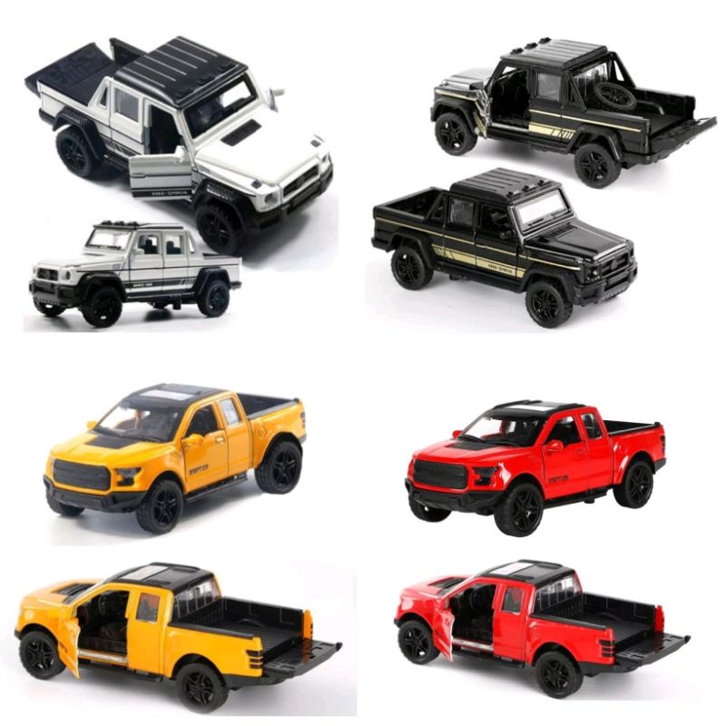 Diecast Mobil Jeep  Mainan Miniatur Mobil Mobilan Jip Pickup Truck Tentara Army