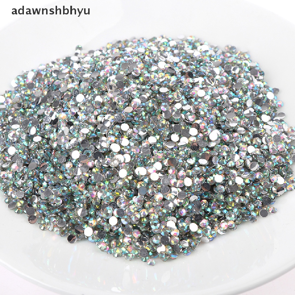 Adawnshbhyu 10000Pcs 3MM Sparkling Resin Berlian Imitasi Flatback Kristal Dekorasi Aplikasi ID