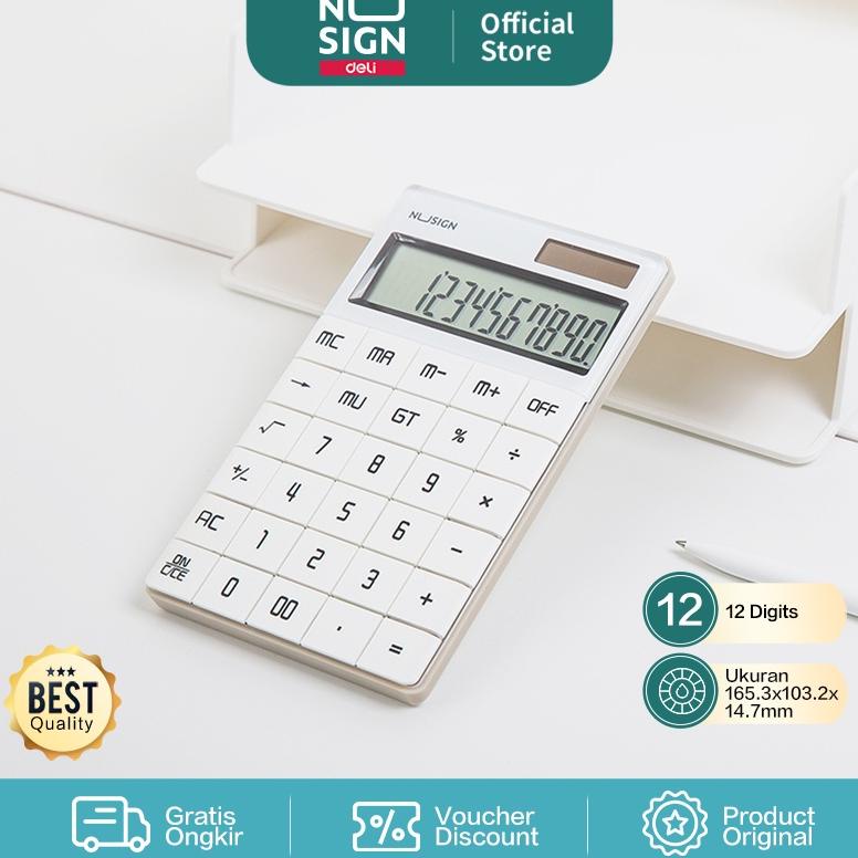 

NUSIGN CALCULATOR / KALKULATOR 12DIGIT LCD BESAR DESIGN MODERN NS041 TERLARISS...,,,,,
