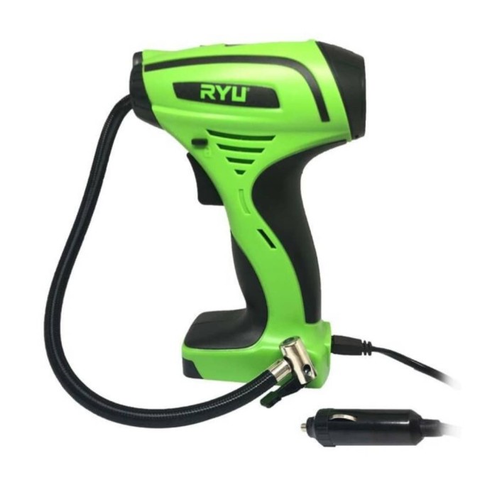 Ryu Rcc12 Mini Air Compressor Pompa Angin Ban Mobil 12V Ryu Rcc 12