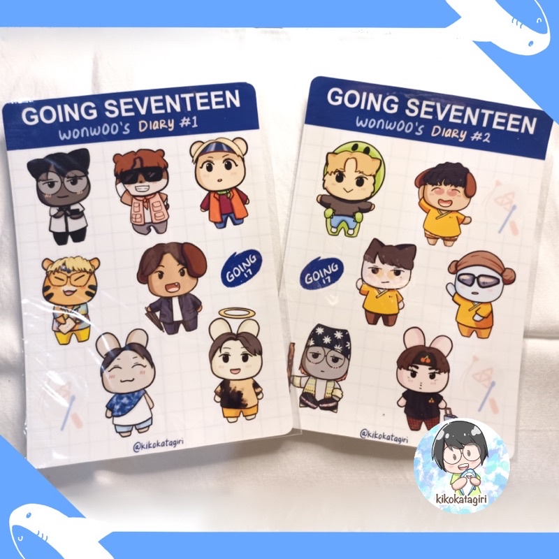 

[kikokatagiri] Seventeen “Wonwoo’s Diary” sticker sheet