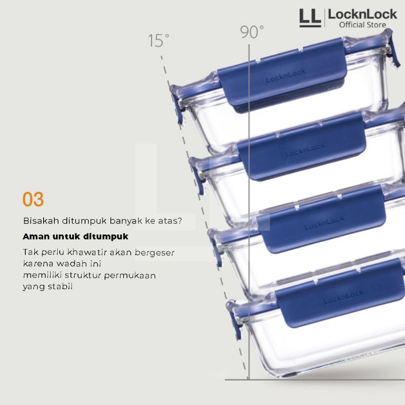 Lock n Lock Top Class Oven Glass Kedap Air dan Udara Rectangular locknlock Lock &amp; Lock  Lock and Lock Lock n Lock Lock&amp;Lock