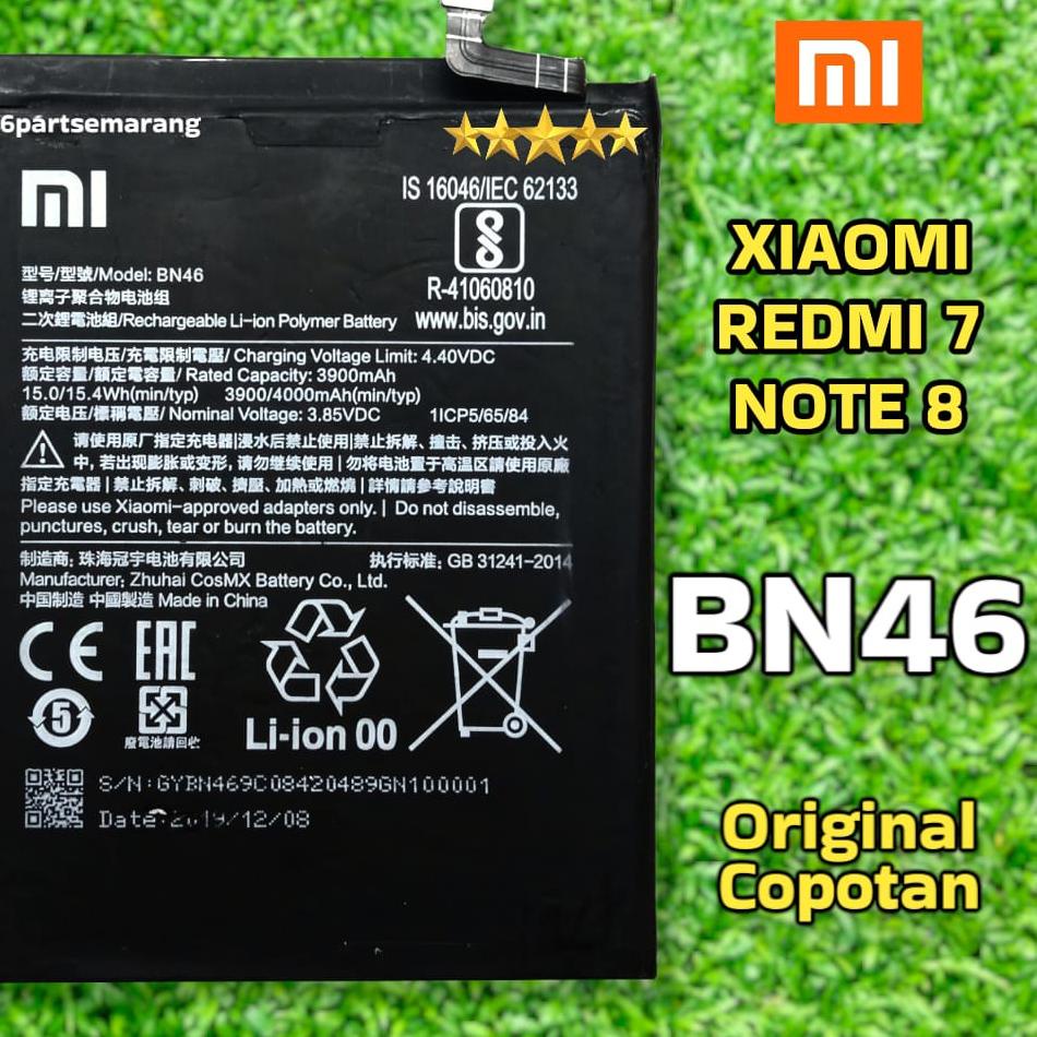 Update Stok Baterai Batre Batu Battery Xiaomi Redmi Note 8 BN46 Original Copotan
