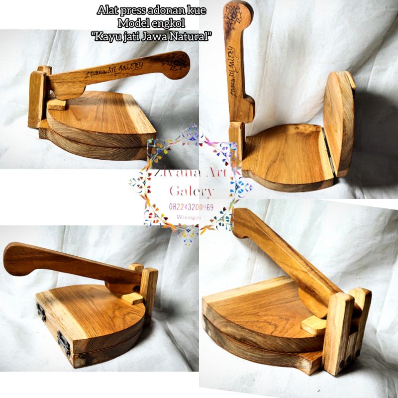 alat press adonan kue/ kulit pangsit kayu jati Jawa