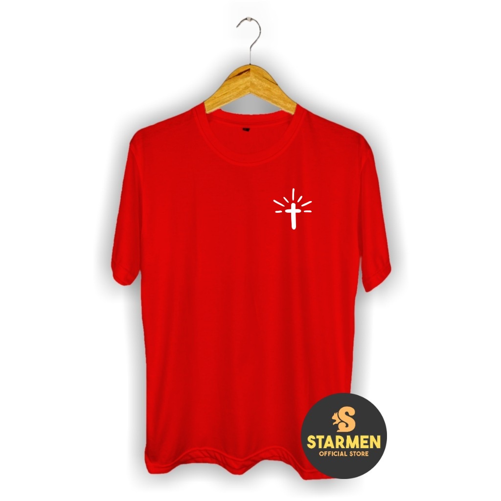 Kaos Distro Pria T-Shirt Motif Logo SALIB JESUS B