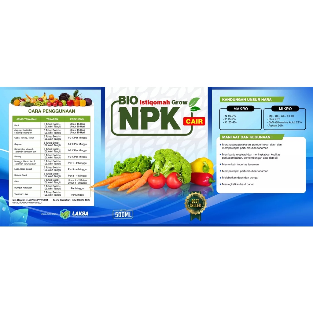 Pupuk Daun dan Batang Pepaya California ISTIQOMAH GROW 500ML Pupuk NPK Cair Obat Perangsang Daun dan Buah Buat Pepaya yang Bagus dan Manjur Meningkatkan Hasil Panen Tanaman Pepaya California