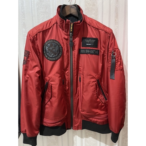 jaket pria merah
