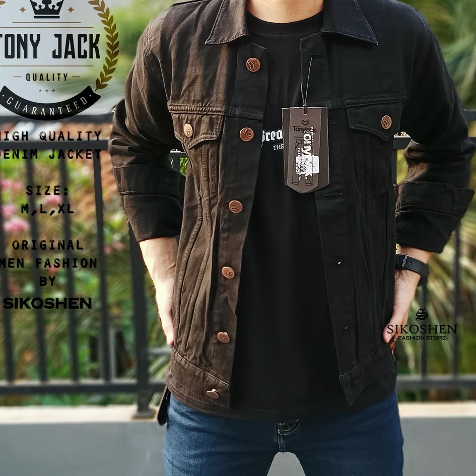Recomended Jaket Jeans Pria Original TONY JACK Denim Jacket Distro Cowok