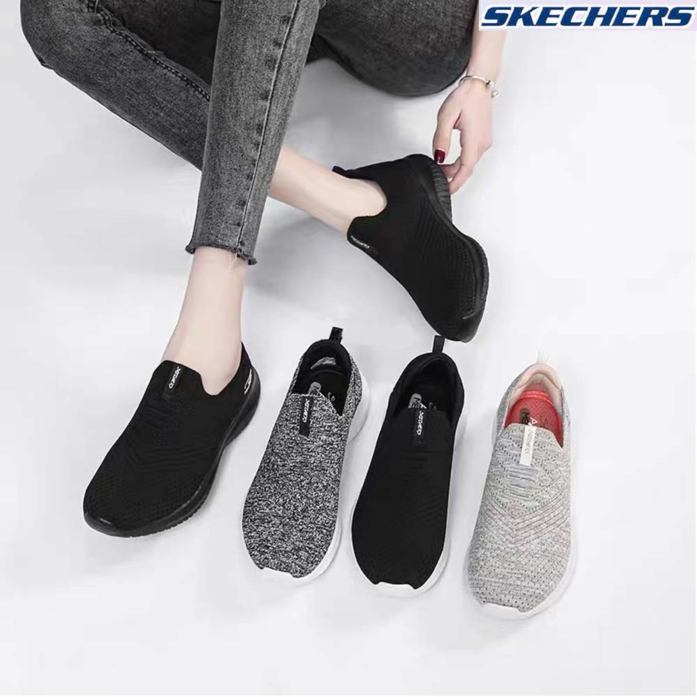 SKECHERS sepatu sneakers wanita tanpa shoes wanita slip sepatu kasual lari