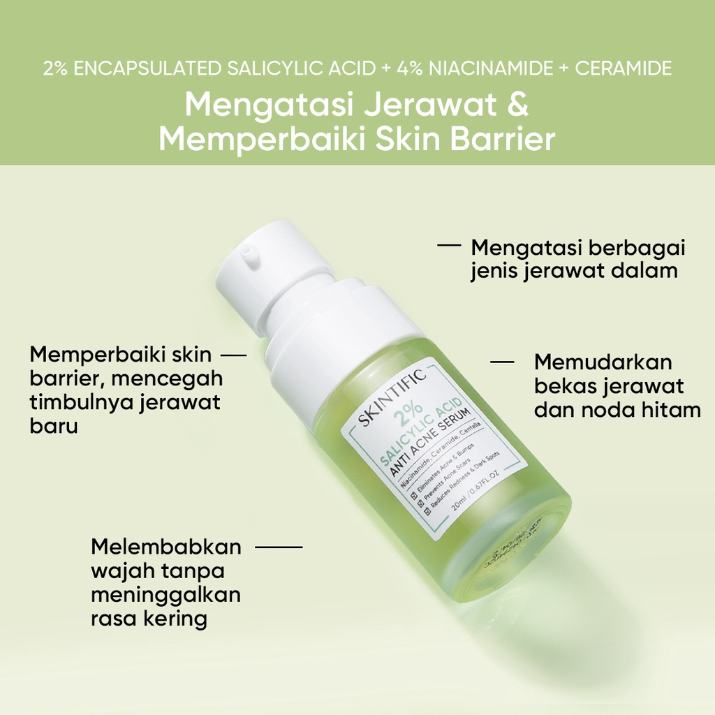 [Ready Stock] ori SKINTIFIC 3pcs Daily Glowing &amp; Acne Set- MSH Niacinamide Moisture Gel /Mugwort Acne Clay Mask Mud Mask Face Masker Wajah / Brightening Serum /Anti Acne Serum 20ml / Symwhite 377 Dark Spot Eraser Serum 20ml / Hydrating Serum 20ml Packet