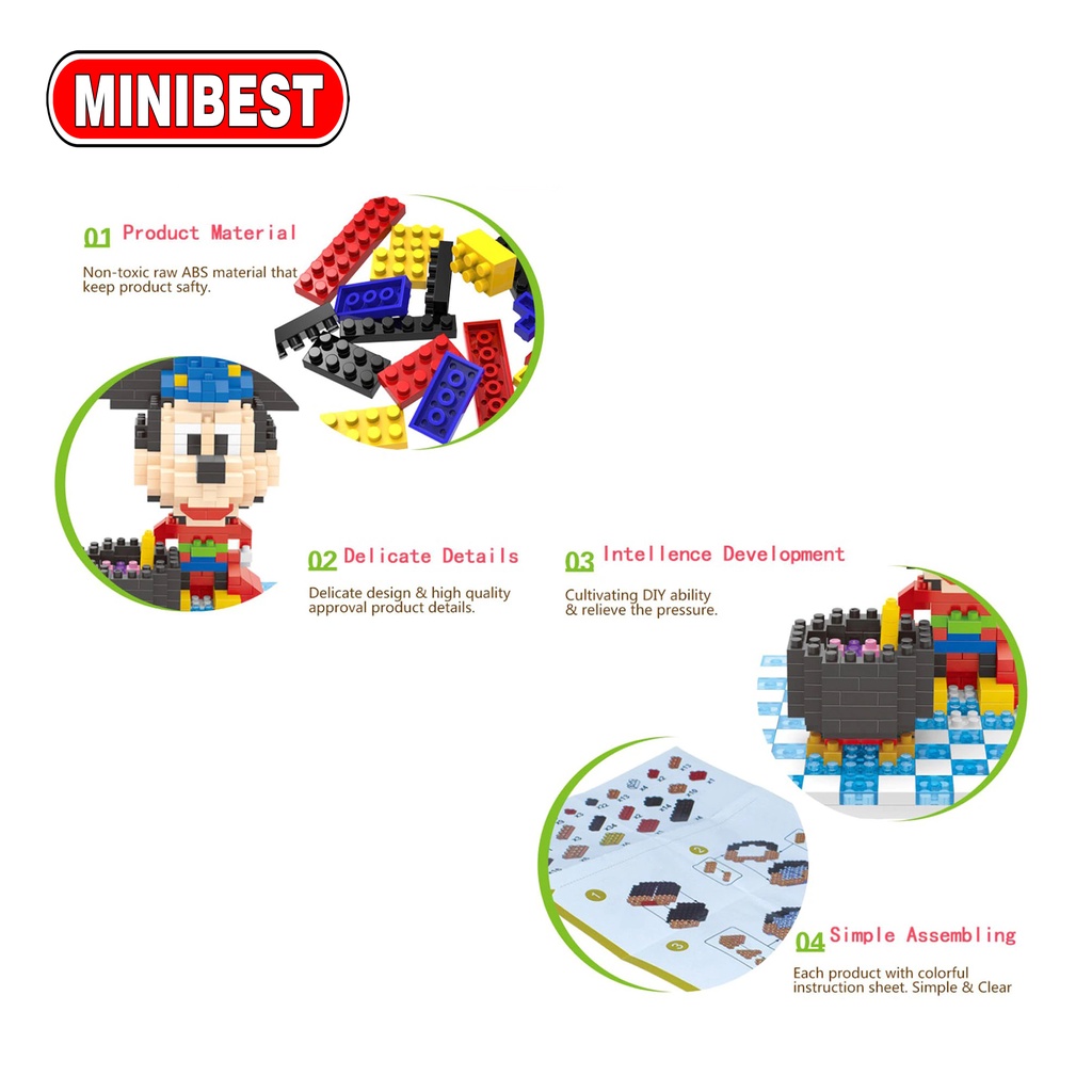 [MB] Mainan Lego Nanolg Block Karakter / Balok Susun Mini / Education Toys Blocks