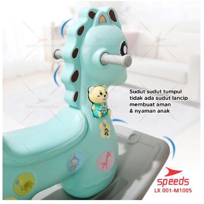 SPEEDS Mainan Anak Kuda Kudaan Mainan Kuda Rocking Horse Mainan Anak Jungkat Jungkit Mainan Anak Baby Fence Prosotan Kuda Kudaan Awet dan Aman M1001-M1005