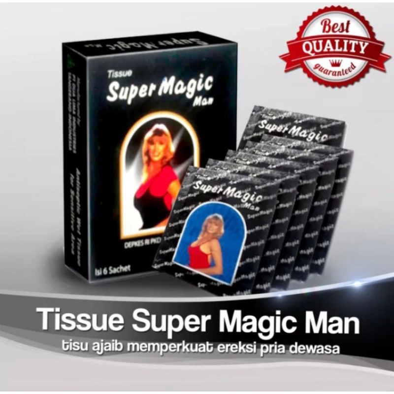 Super Magic/Magic power/Tisu magic/Tissue Sutra Magic Power Super Magic Man Hitam/Antiseptic/Tisu