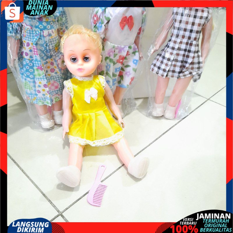 MAINAN ANAK PEREMPUAN BONEKA BERSUARA DAN BERLAMPU ADA SISIR MODEL TERBARU