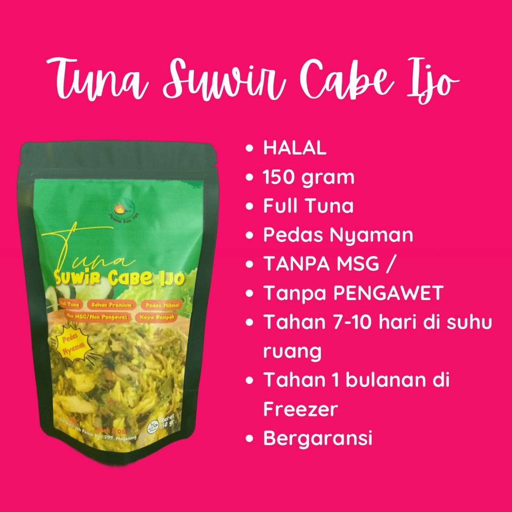 

Tuna Suwir Cabe Ijo - by pawonkos799 Halal Pedas Cabai Hijau Bergaransi