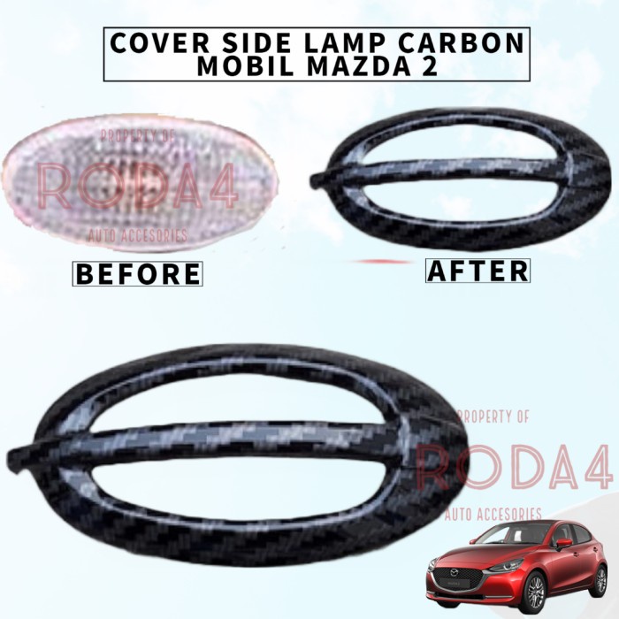 Ring Side Lamp Mobil Mazda 2 Cover Side Lamp Carbon