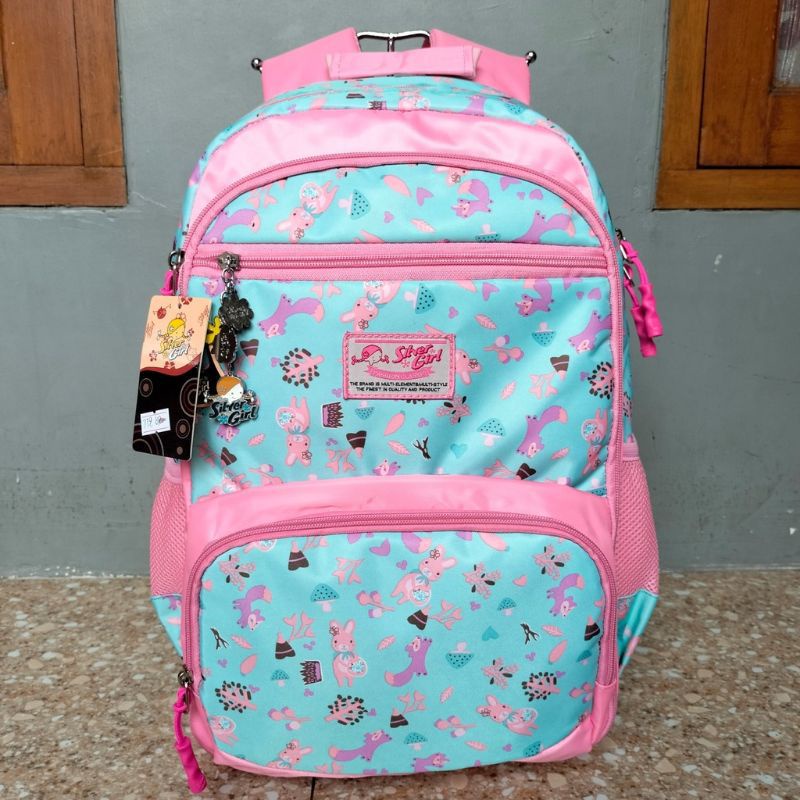 Tas Ransel anak SD perempuan silver girl