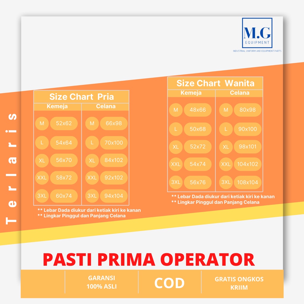 Seragam spbu pertamina pasti prima operator, admin, ob, teknisi