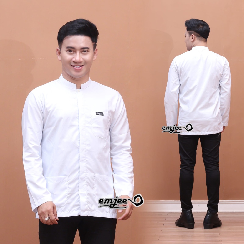 BAJU KOKO HAIBAH MODEL AMMU / BAJU KOKO HAIBAH SAKU SAMPING POLOS HABAIB LENGAN PANJANG KOKO AZ ZAHI