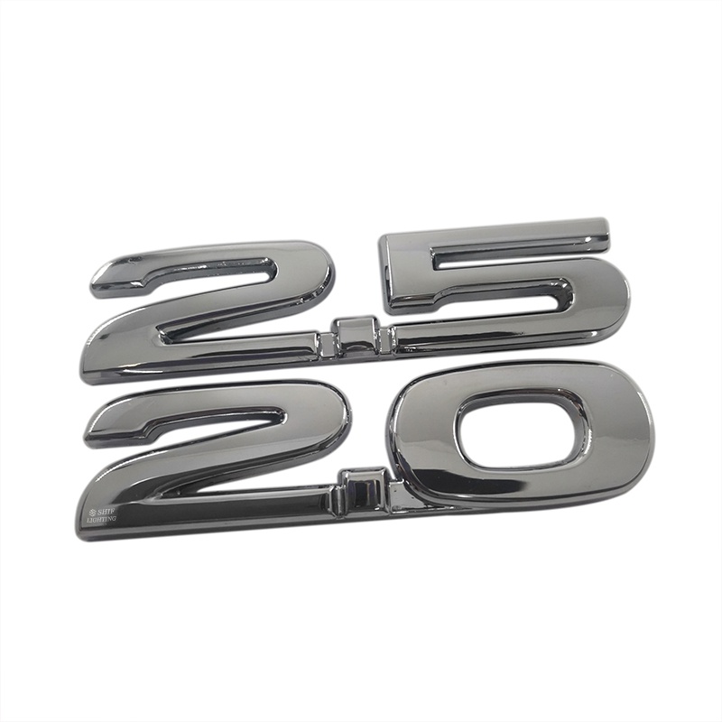 1x Logam 2.0 2.5 Output Nomor Huruf Mobil Auto Side Rear Emblem Badge Sticker Decal Pengganti Mazda 2.0 2.5 AWD