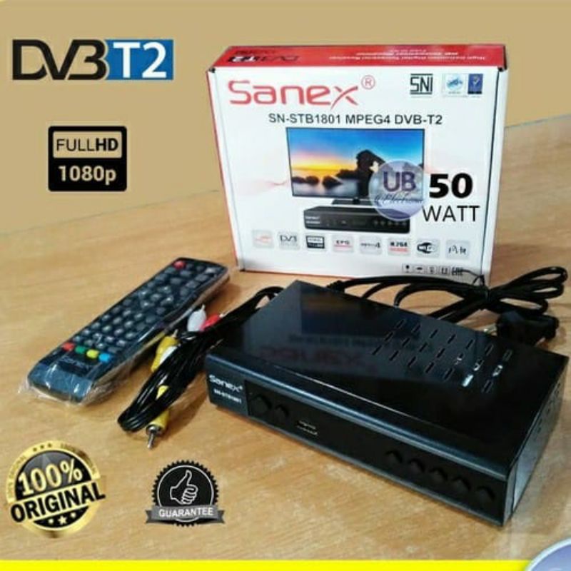 SET TOP BOX TV DIGITAL SANEX DVB T2 EWS HD/ ALAT TV DIGITAL SET TOP BOX