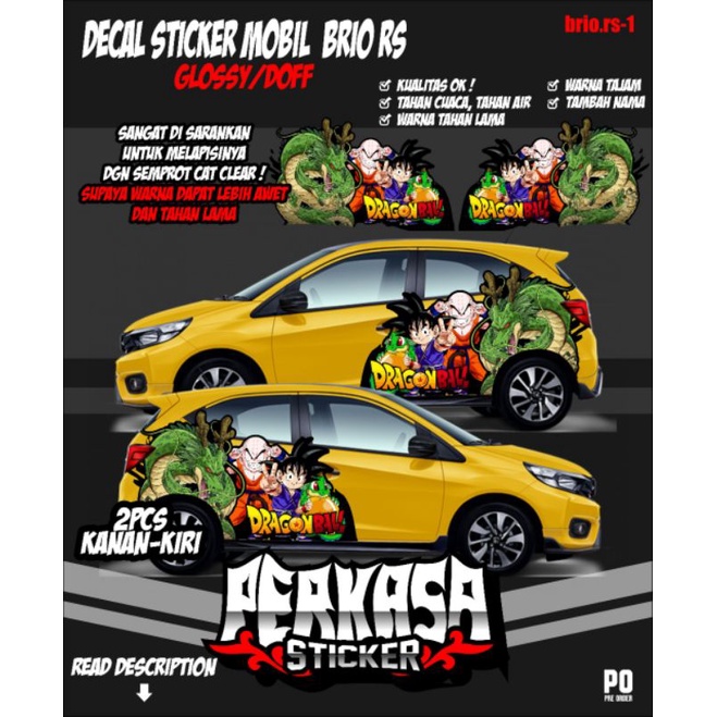 decal printing mobil honda brio rs (brio.rs-1) -perkasa sticker-