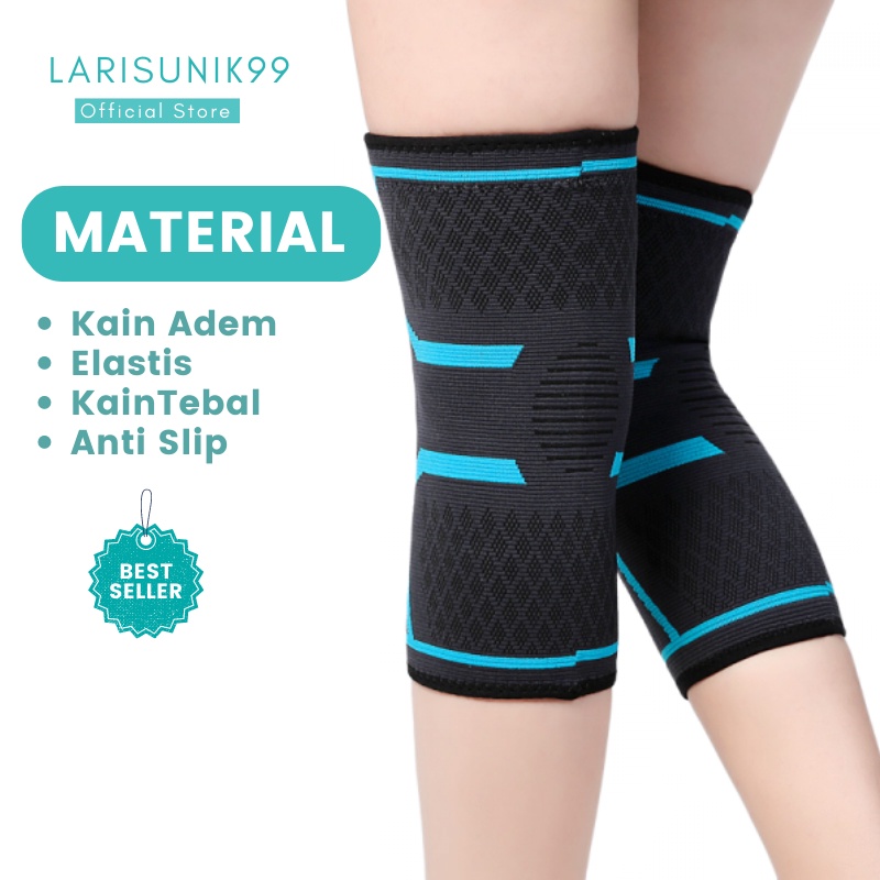 Deker Lutut Perlengkapan Olahraga Fitness Knee Compression Pad Support Elastis Pelindung Lutut