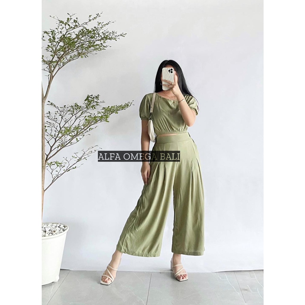 ALFA One Set Crop Baloon Wanita PROMO!