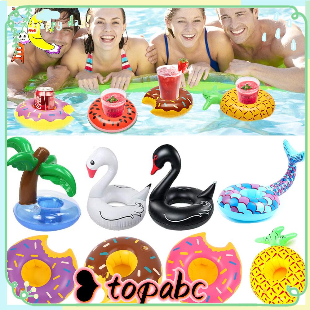 Top 1Pcs Inflatable Drink Holders Mainan Anak Bar Tatakan Gelas Pool Floaties Pelampung Kolam Renang