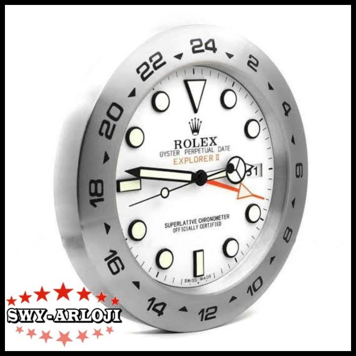 Promo Jam Dinding Rolex Explorer Ii White Dial Clone 1:1