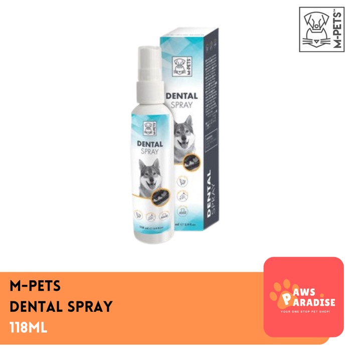 M-PETS Dental Spray Dog Cat 118ML / Pembersih Gigi Anjing Kucing