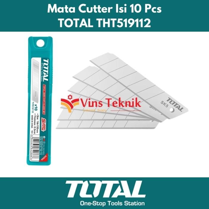 

Total Mata Cutter 10Pcs Blades Set 18Mmx100Mm Tht519112