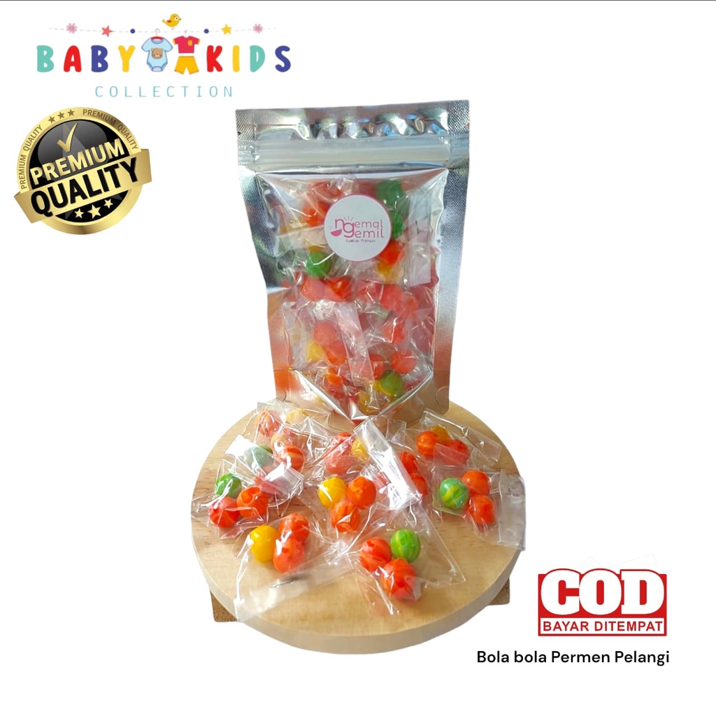 

Bola Bola Permen Pelangi Homemade Rainbow Ball Candy Kualitas Premium