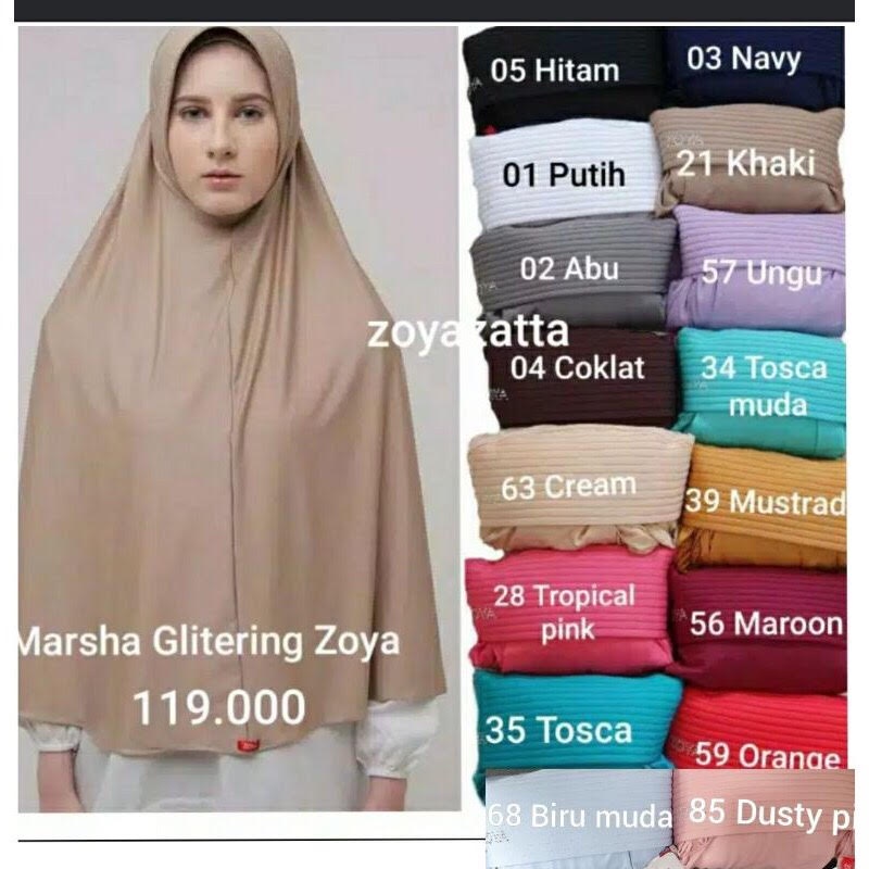 JILBAB ZOYA / BERGO ZOYA MARSHA GLITTERING