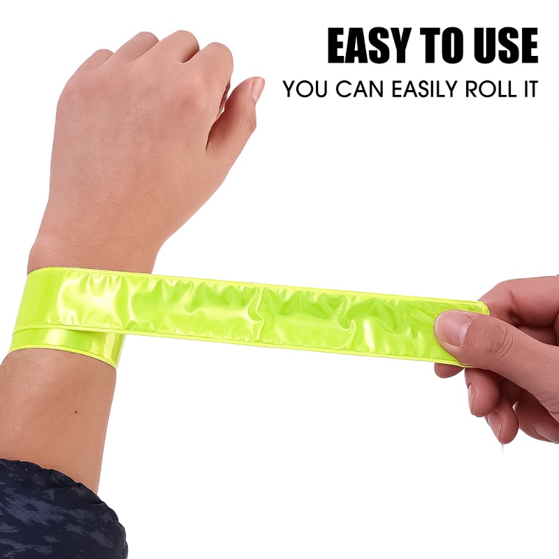 1 Pc Bersepeda Tape Reflektif Strip Peringatan Gelang Luar Menjalankan Memancing Aman Sepeda Mengikat Celana Tali Kaki Neon Band