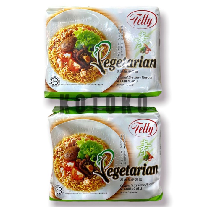 

Buruan serbu] Telly Mie Goreng Vegetarian Original / Mie Vegetarian Telly 400gr