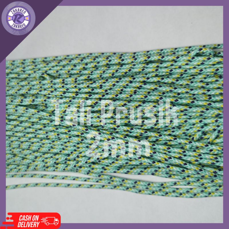 tali prusik 2 mm per meter cocok untuk bahan kerajinan gelang tali prusik harga murah siap kirim tal