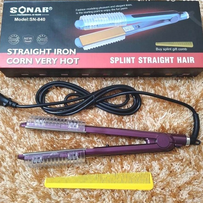 Alat Catokan Catok Rambut SONAR SN 840 Pelurus dan Blow Curly Rambut 2 in 1