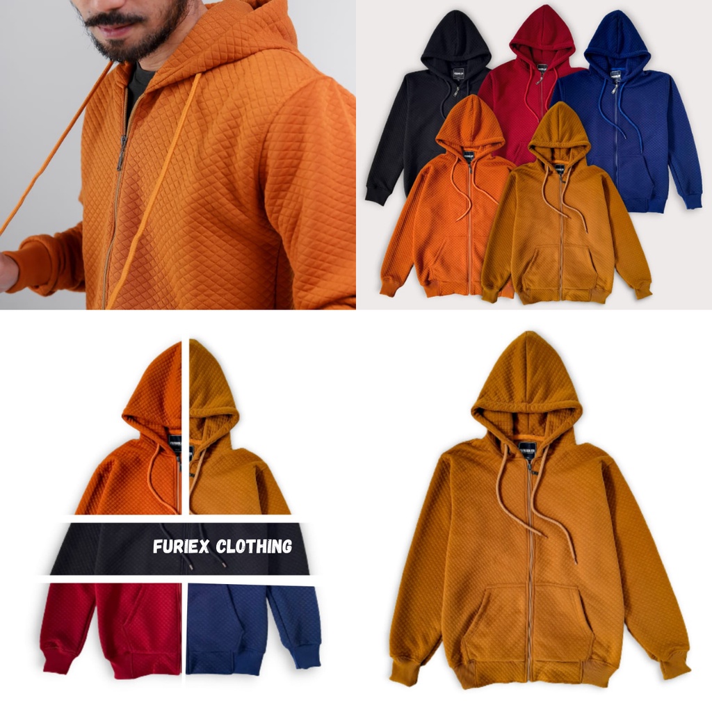 FURIEX-SWEATER HOODIE ZIPPER COMFY HOODIE COMFY SWITER HOODIE PRIA DIAMON KNITT