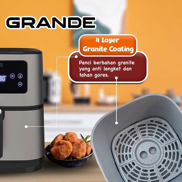 Air Fryer Mito Grande AF10 Kapasitas 6 Liter Garansi Resmi