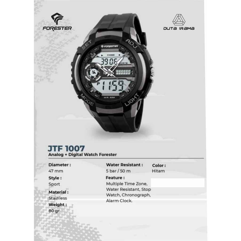 JAM TANGAN FORESTER JTF1007 Analog + Digital