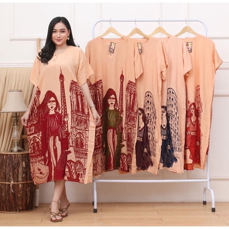 DASTER LD 120 GAMBAR WANITA BIG SIZE JUMBO MOTIF KEKINIAN UKURAN BESAR DASTER LEBAR